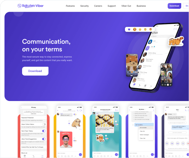 Viber messaging platform preview